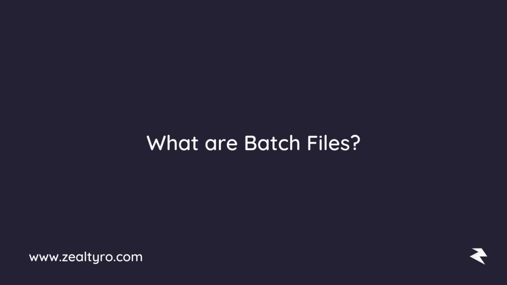 What are Batch Files?