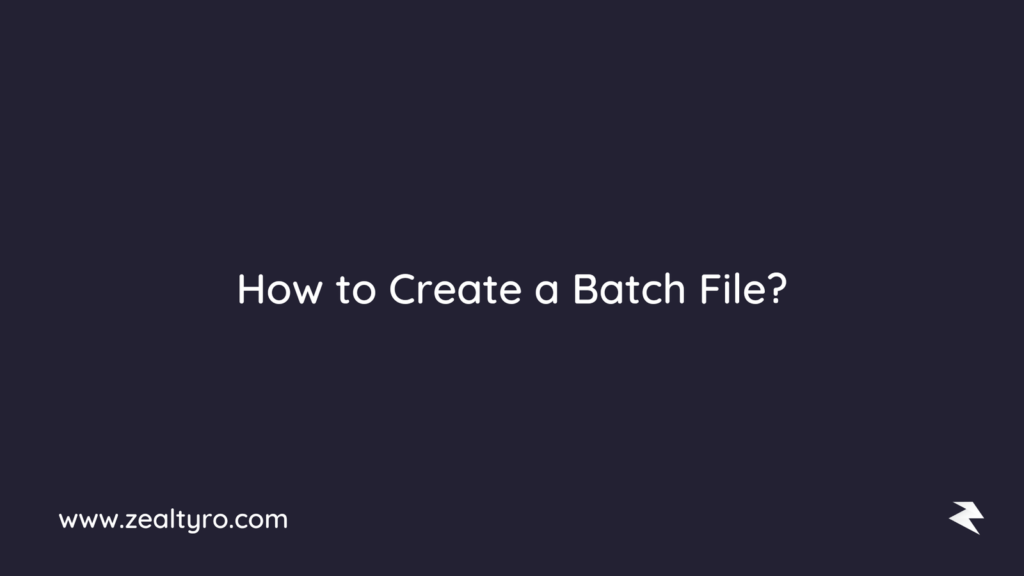 How to Create a Batch File