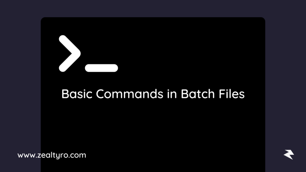 Basic Commands in Batch Files